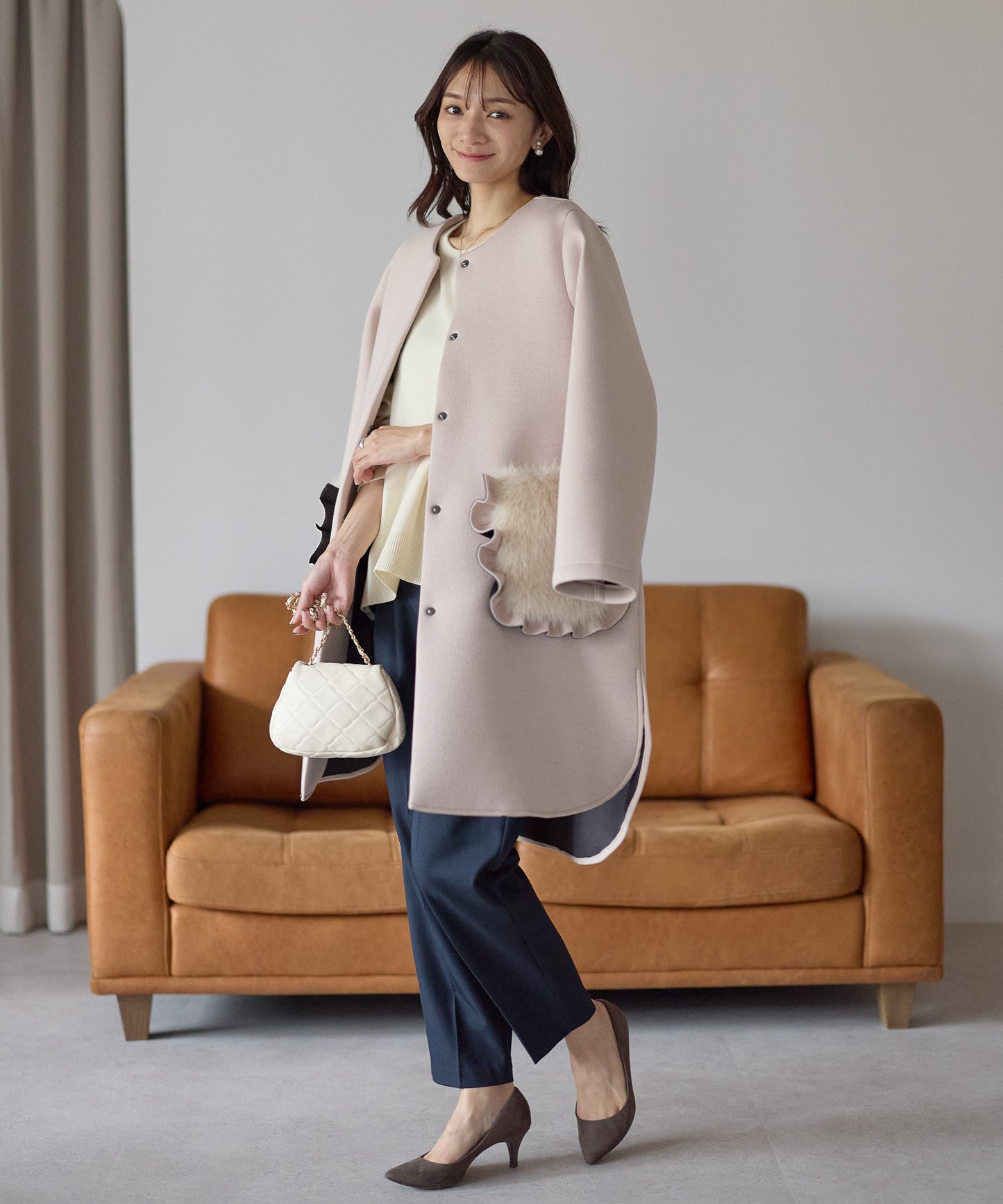 【12月5日(金)13時〜新発売】フリルファーポケットコート