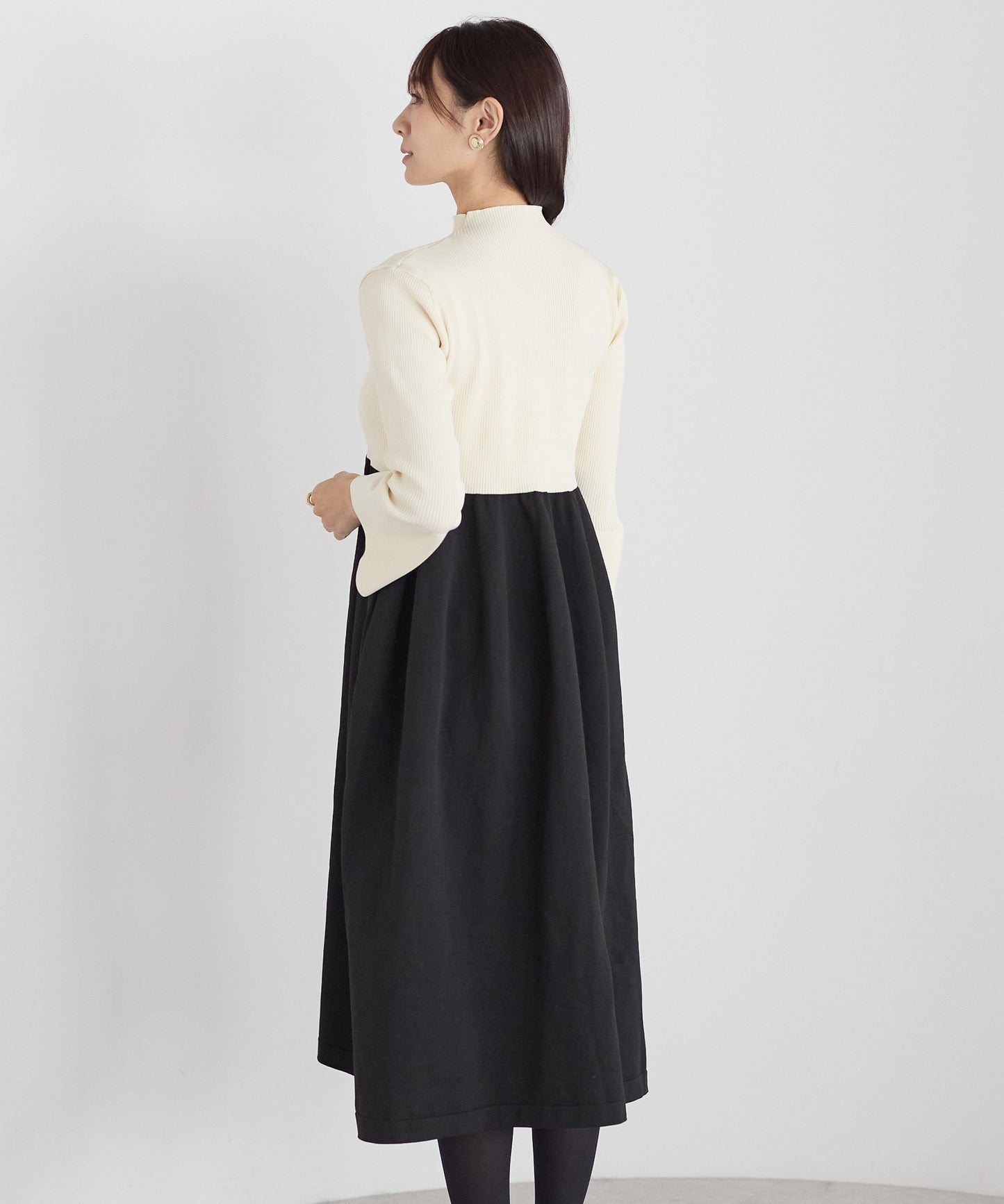 【11月9日(日)20時〜新発売】フレアスリーブダイバーニットワンピース