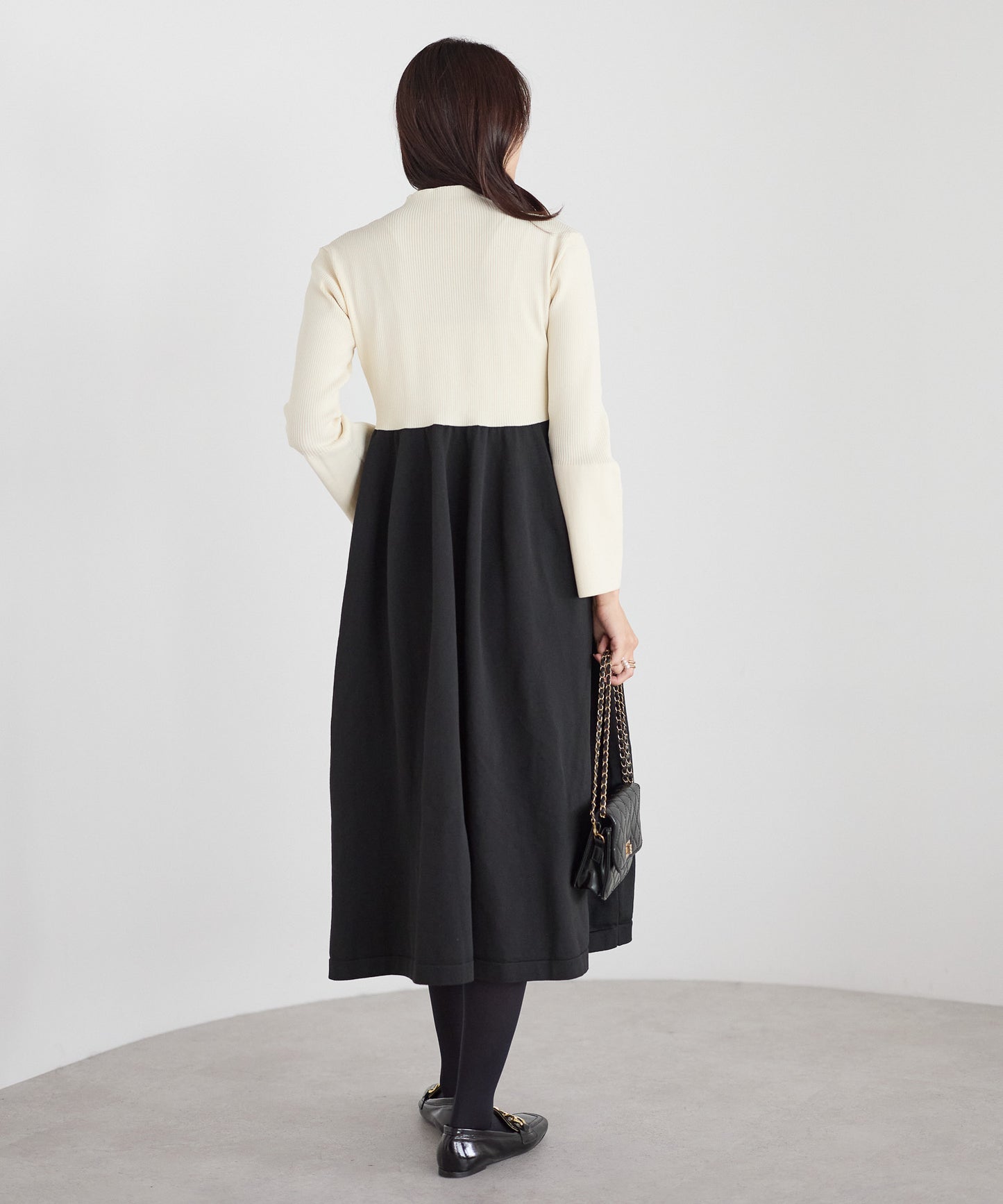 【11月9日(日)20時〜新発売】フレアスリーブダイバーニットワンピース