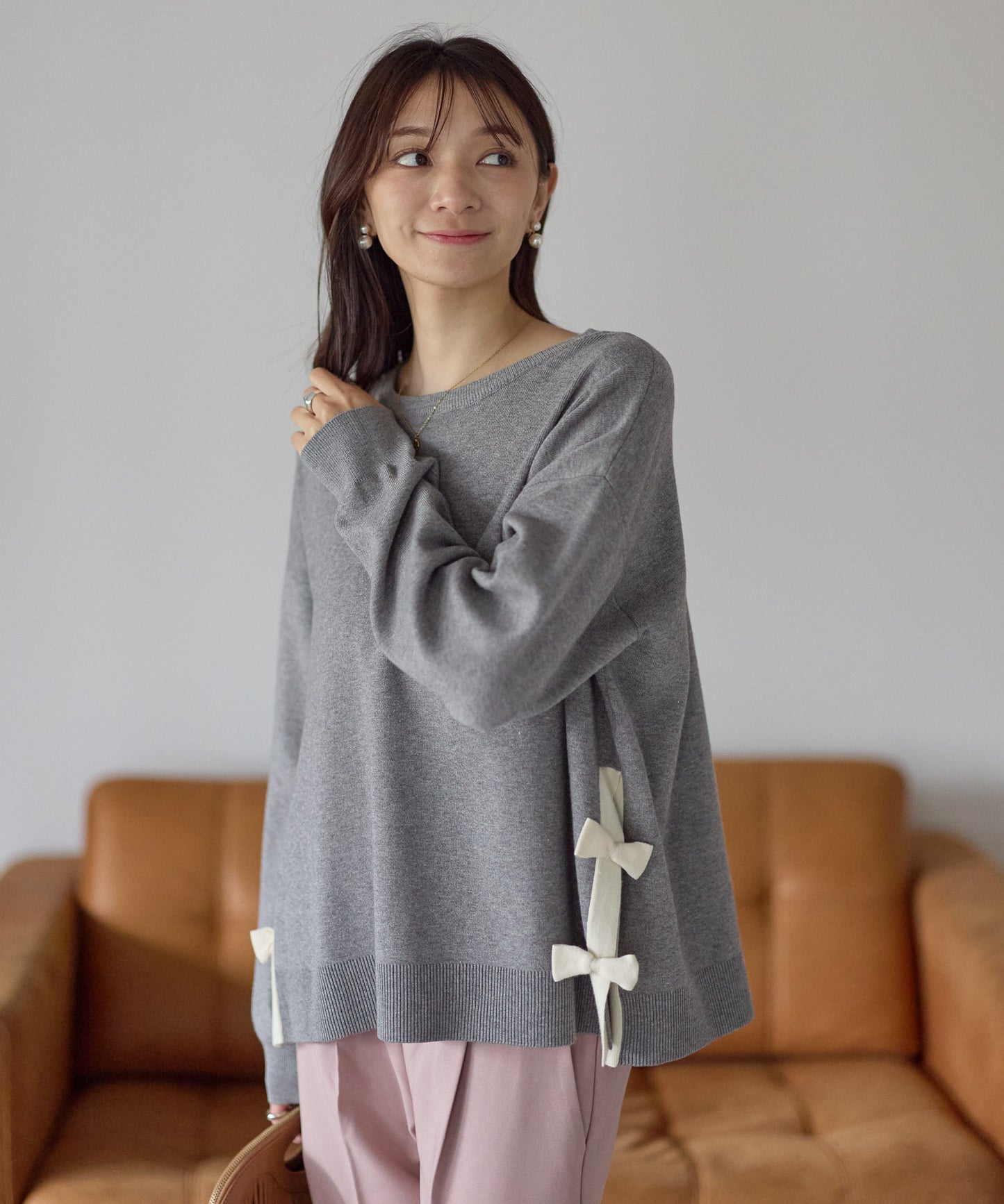 【11月28日(金)13時〜新発売】サイドリボンニット