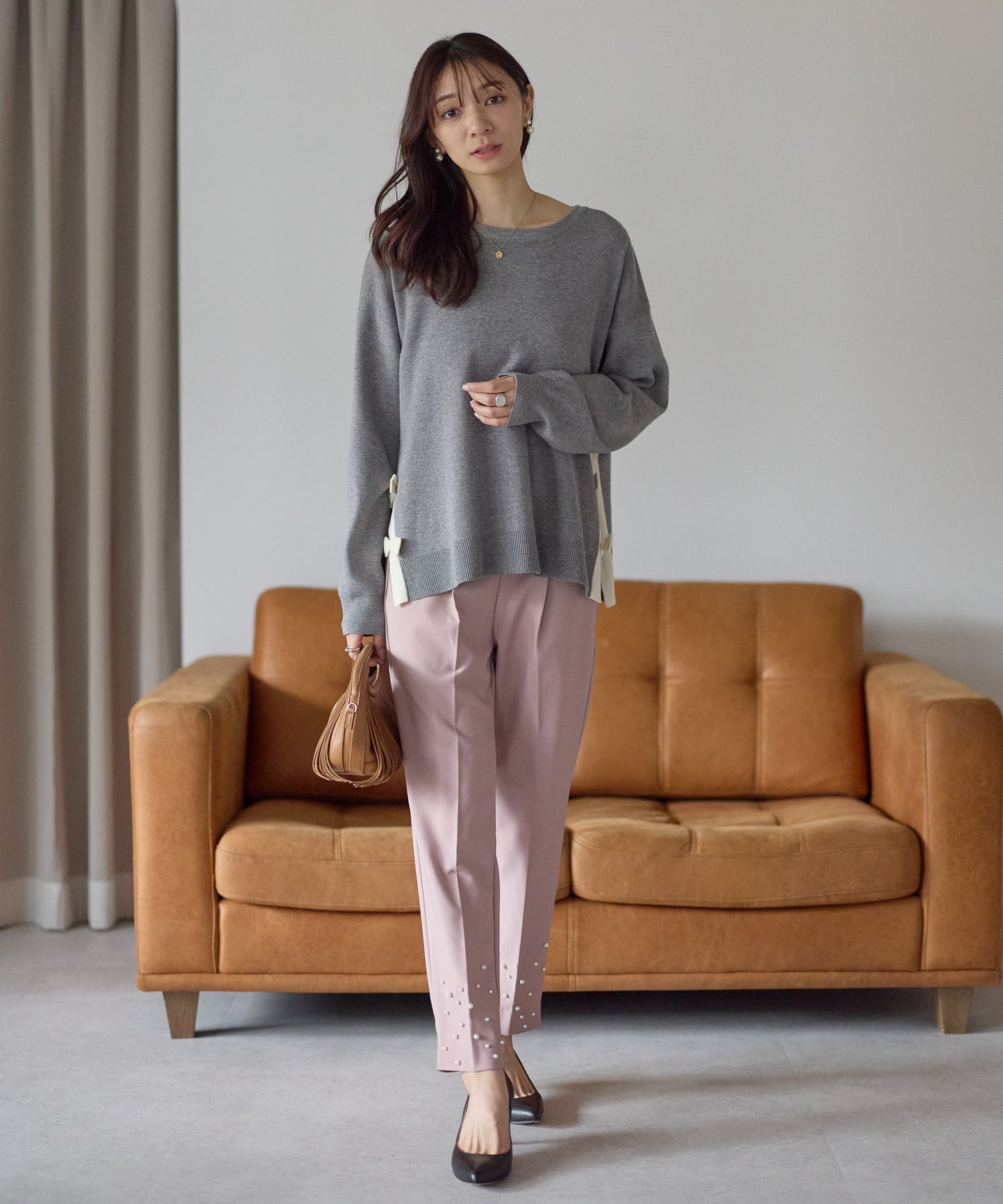 【11月28日(金)13時〜新発売】サイドリボンニット