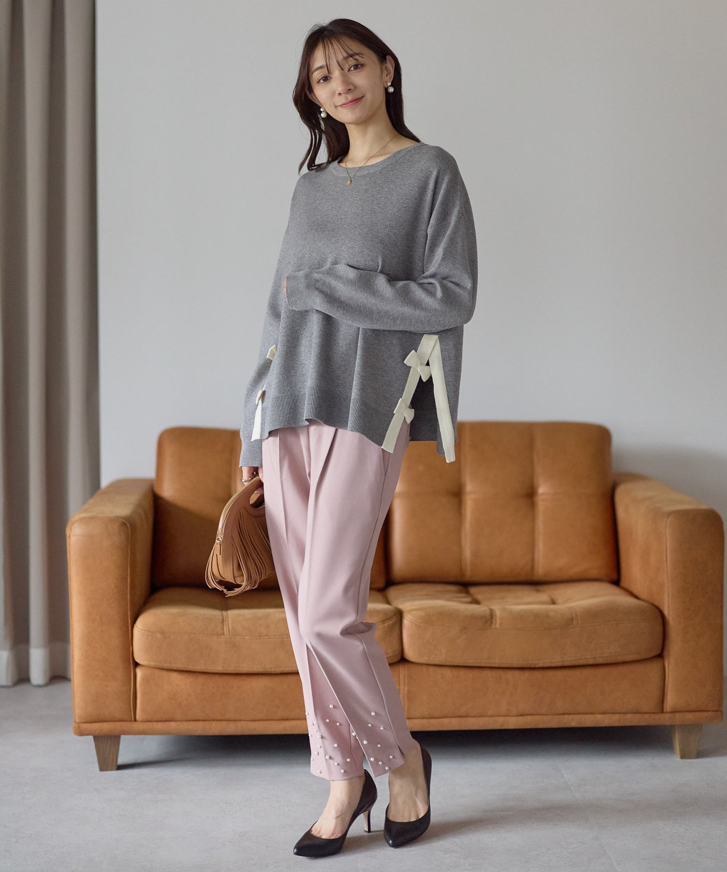 【11月28日(金)13時〜新発売】サイドリボンニット