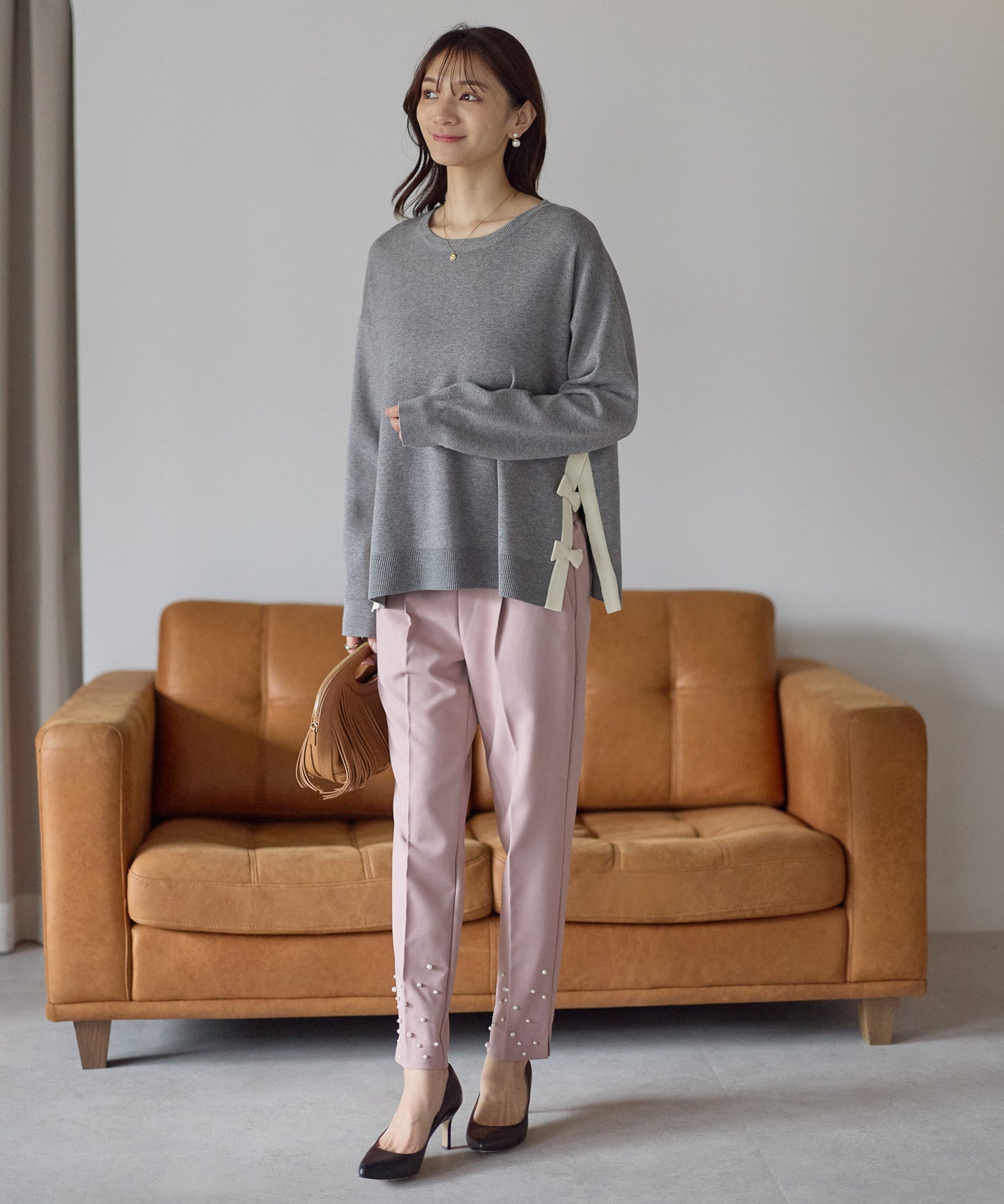 【11月28日(金)13時〜新発売】サイドリボンニット