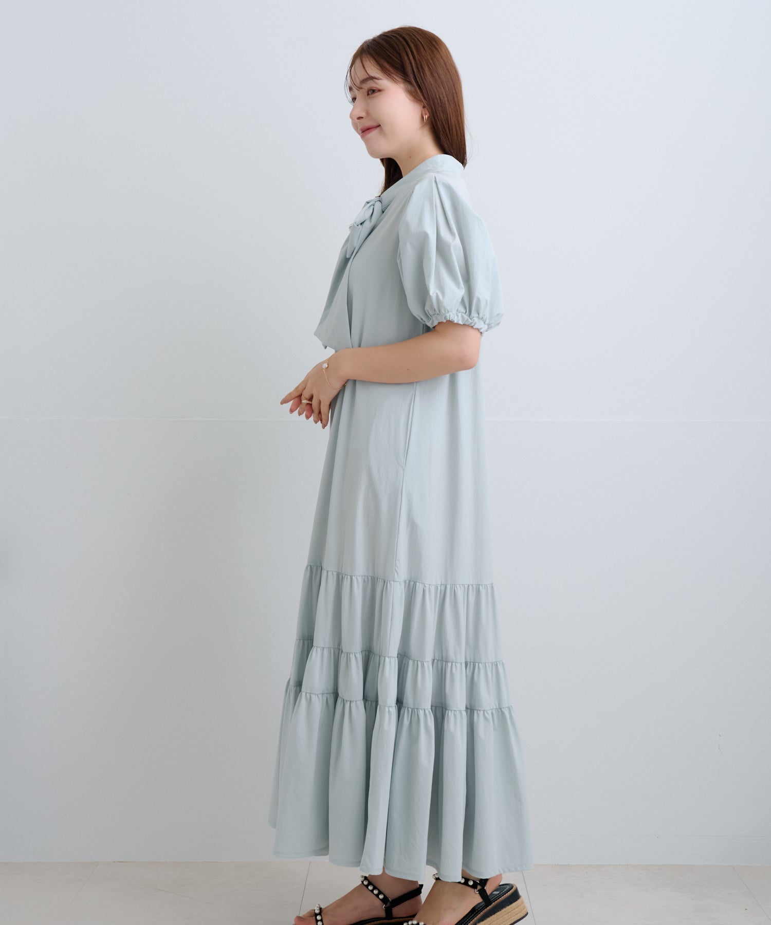 ボウタイリボンティアードワンピース – Neigeオンラインストア