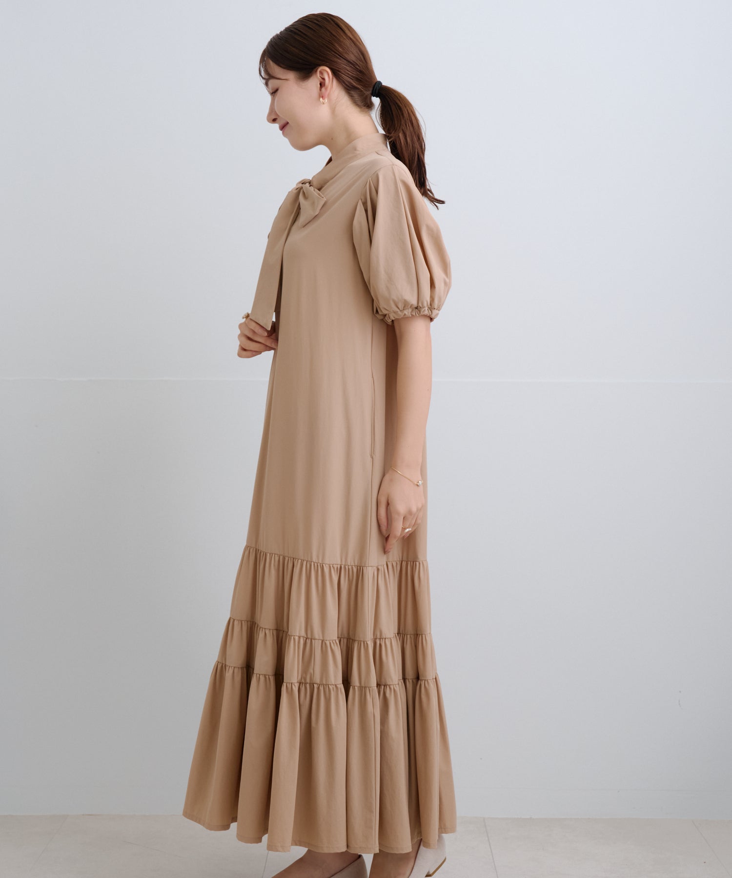 ボウタイリボンティアードワンピース – Neigeオンラインストア