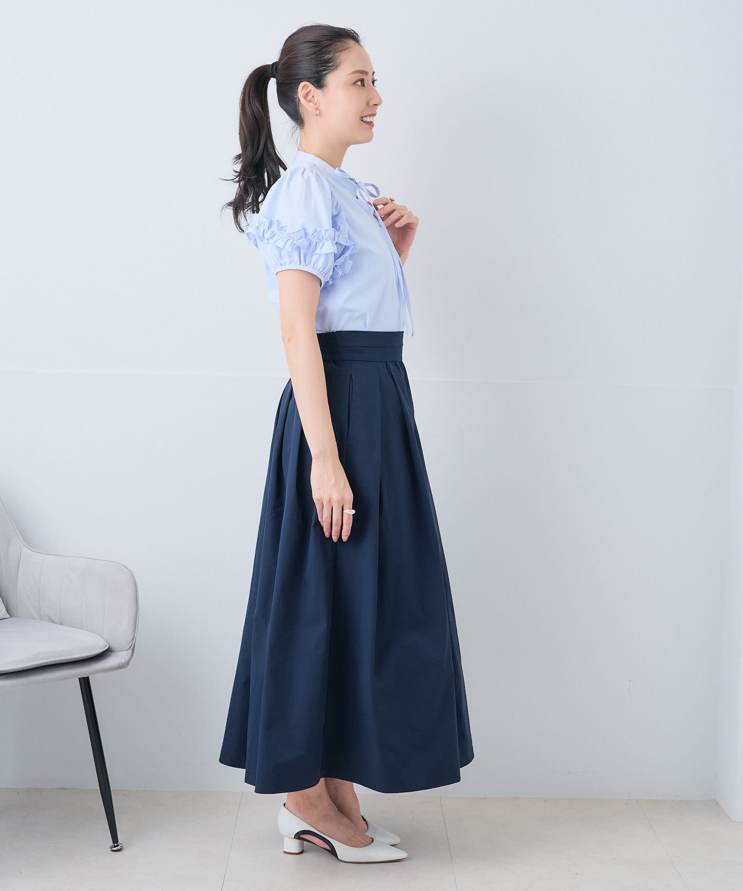 【8月23日(日)20時〜新発売】撥水防汚フォルムフレアスカート
