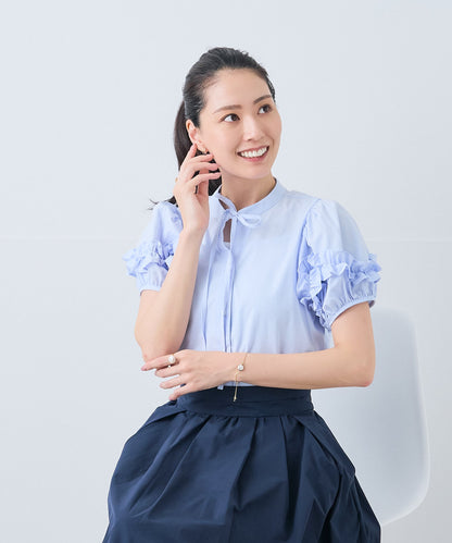 【8月5日(水)20時〜新発売】ホイップフリルボウタイブラウス