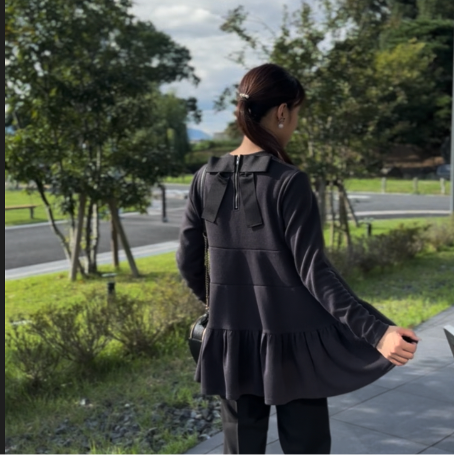 【11月9日(日)20時〜新発売】バックリボンティアードフレアトップス