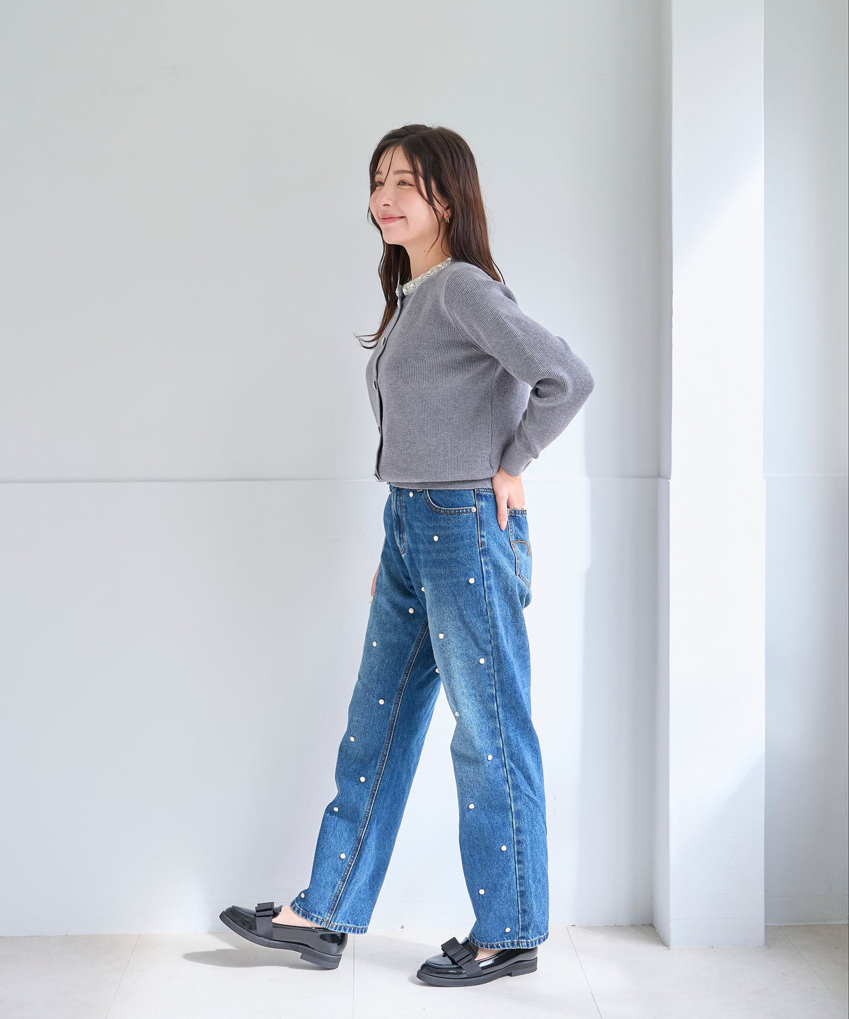 【10月18日(日)20時〜新発売】ジュエルネックニットカーディガン