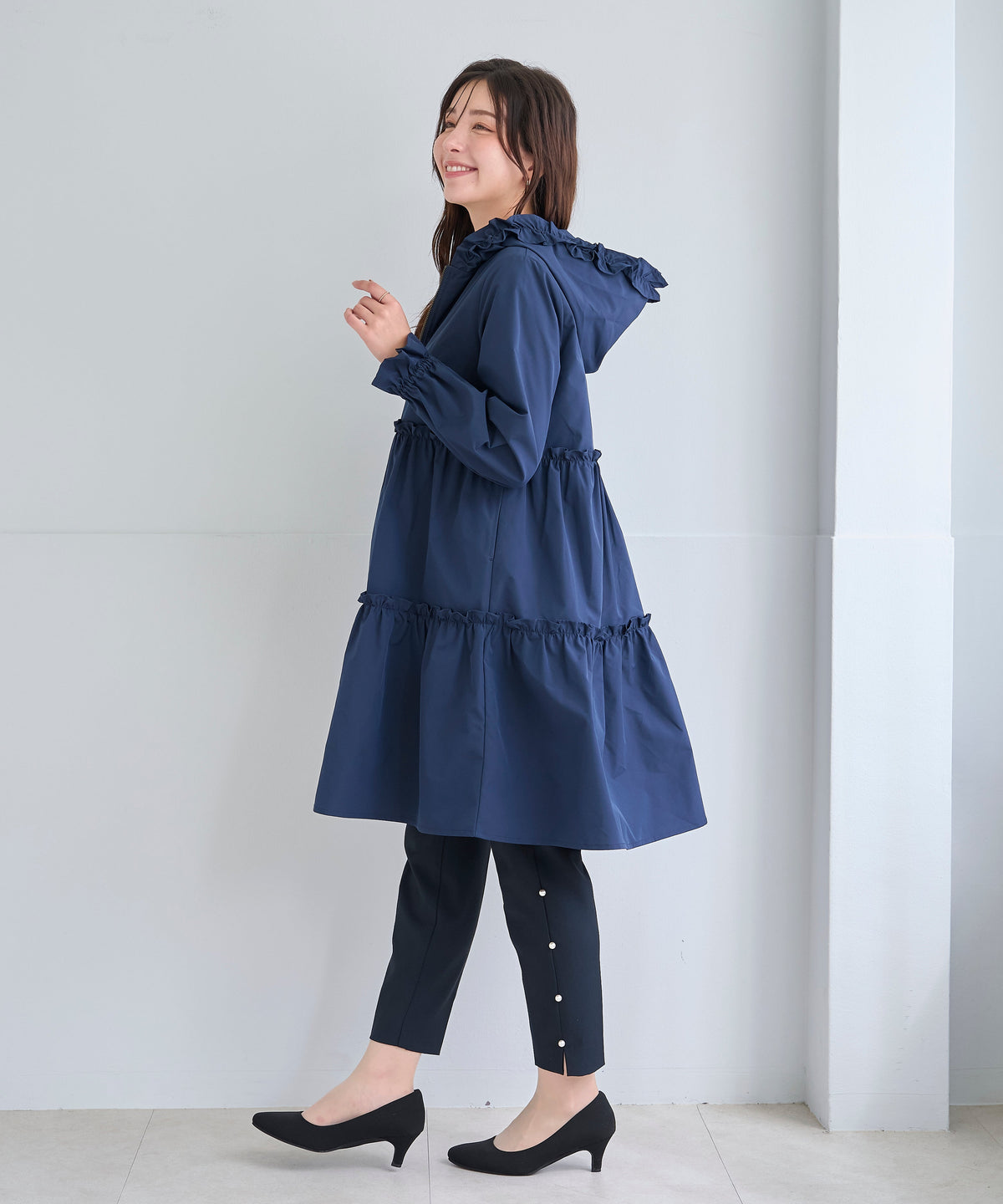 【9月20日(日)20時〜新発売】撥水フリルティアードコート(撥水防汚素材使用)
