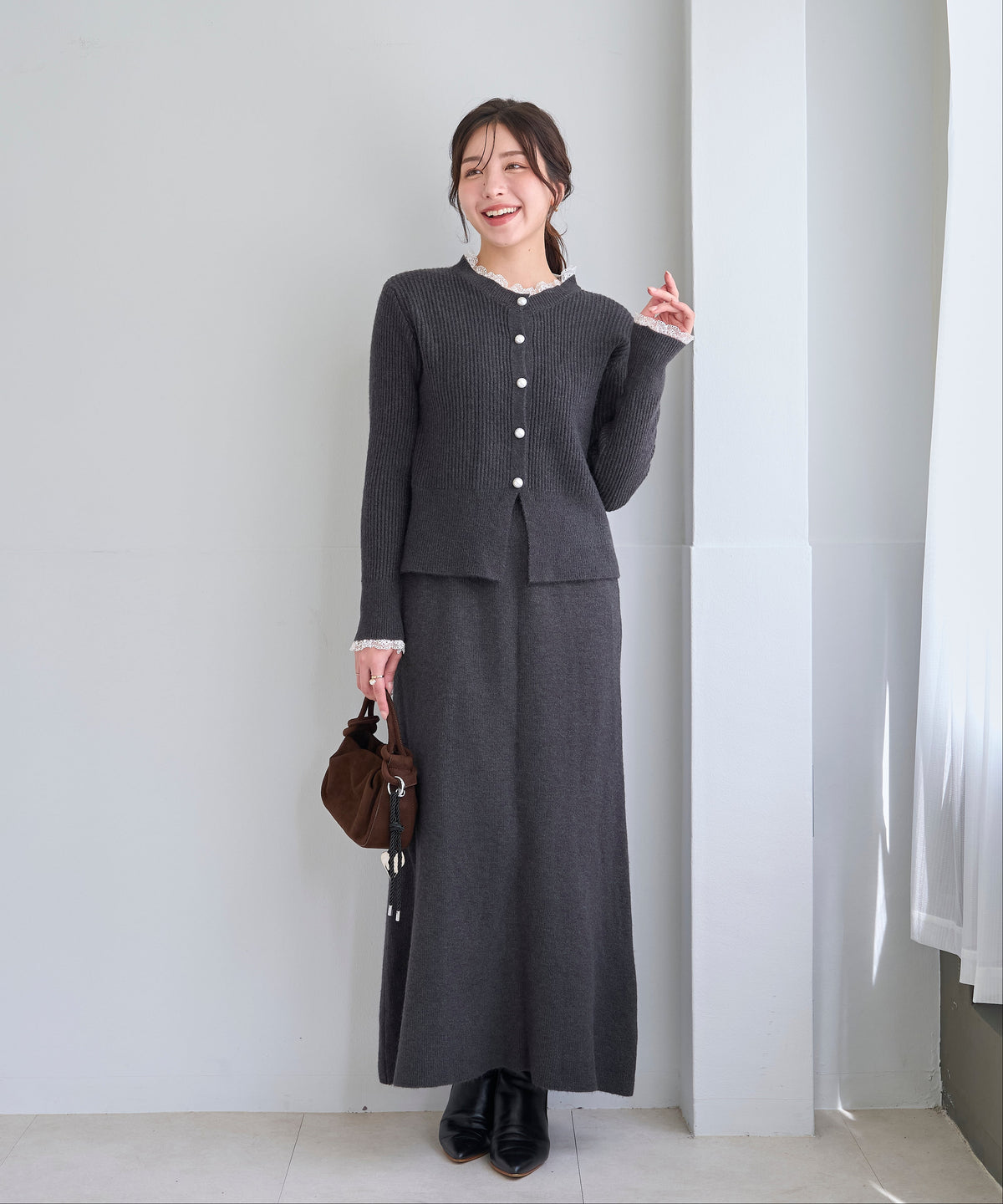【9月27日(日)20時〜新発売】パールレースニットロングSET