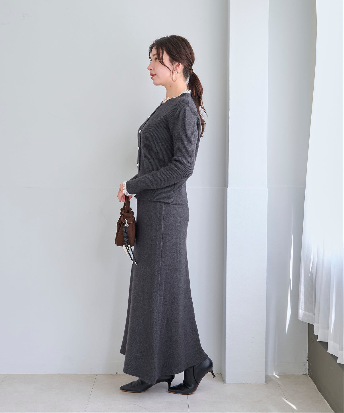 【9月27日(日)20時〜新発売】パールレースニットロングSET