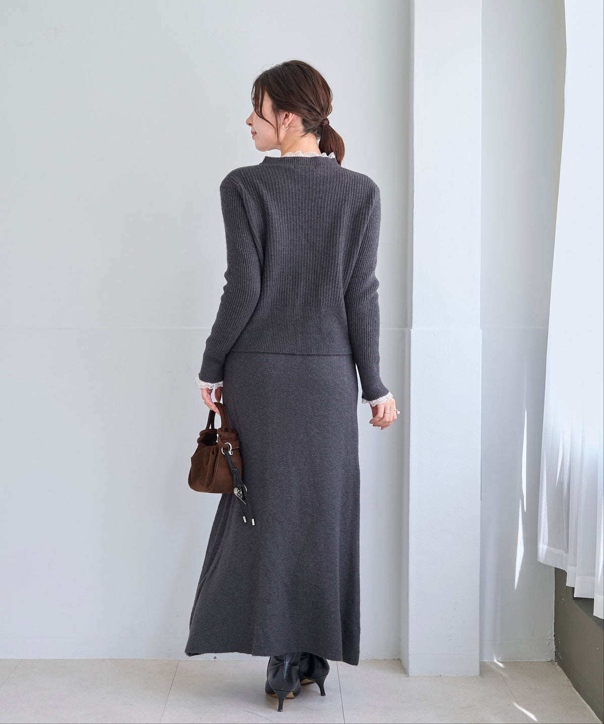 【9月27日(日)20時〜新発売】パールレースニットロングSET