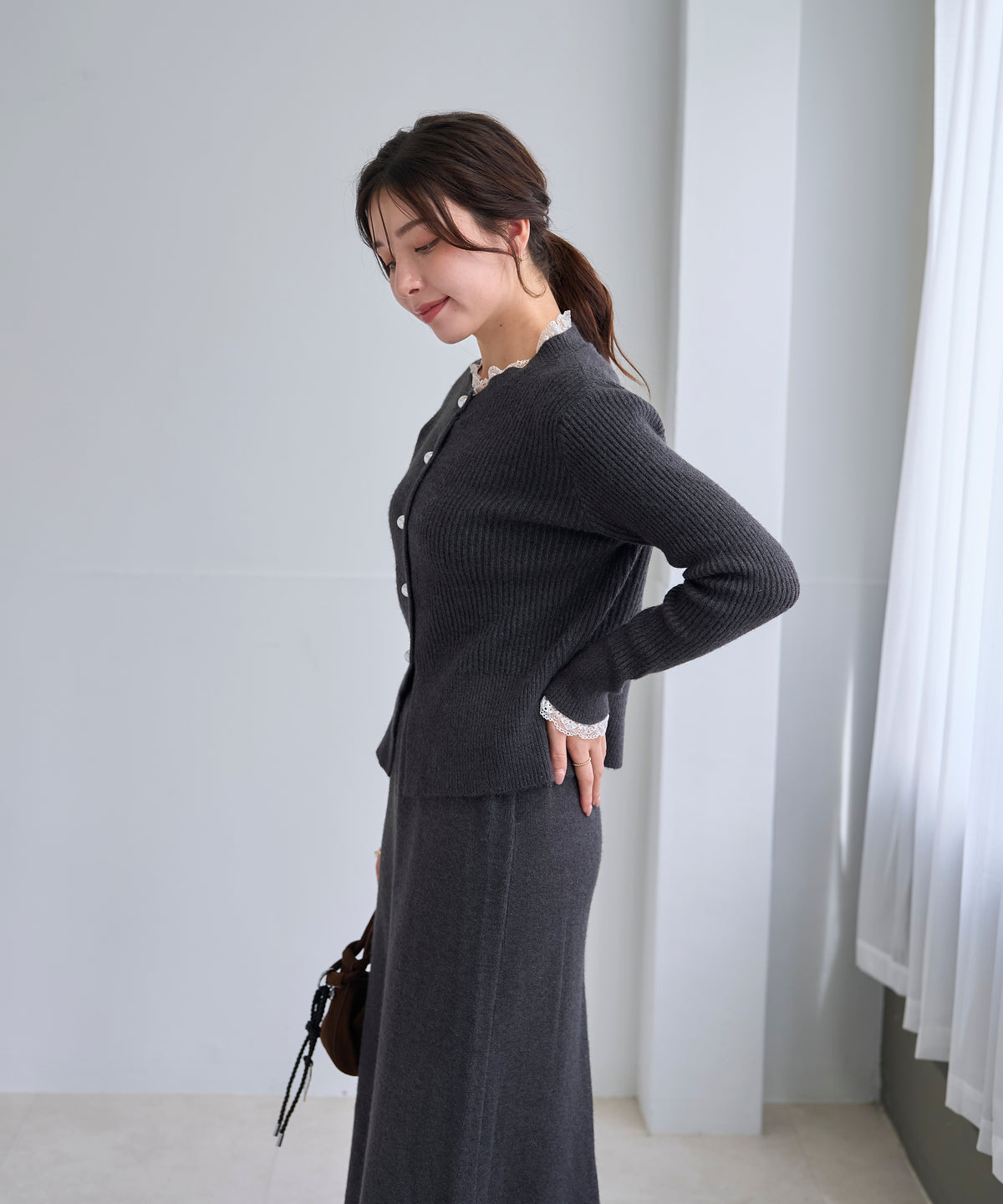【9月27日(日)20時〜新発売】パールレースニットロングSET