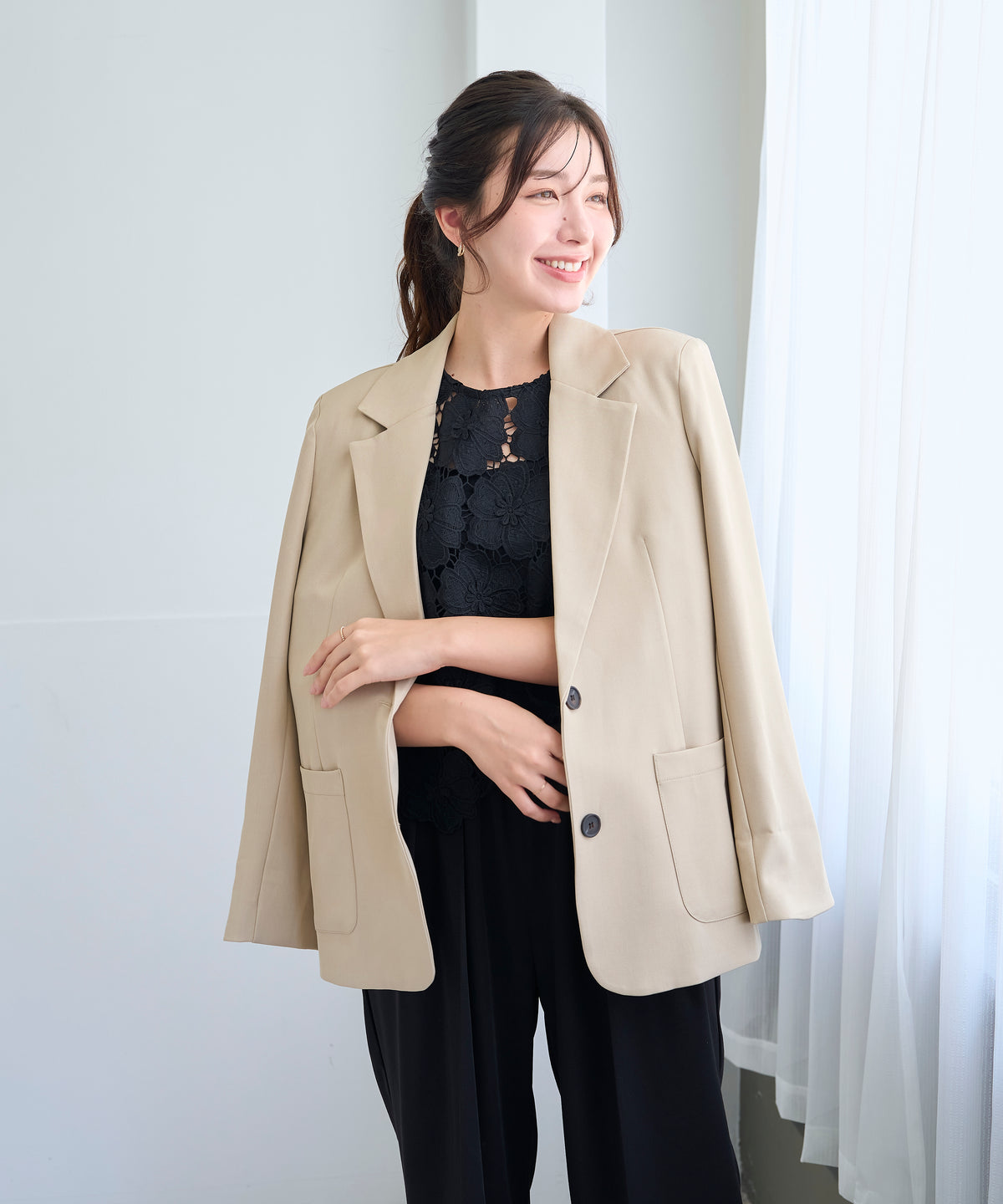 【10月10日(土)20時〜新発売】バックリボンテーラードジャケット