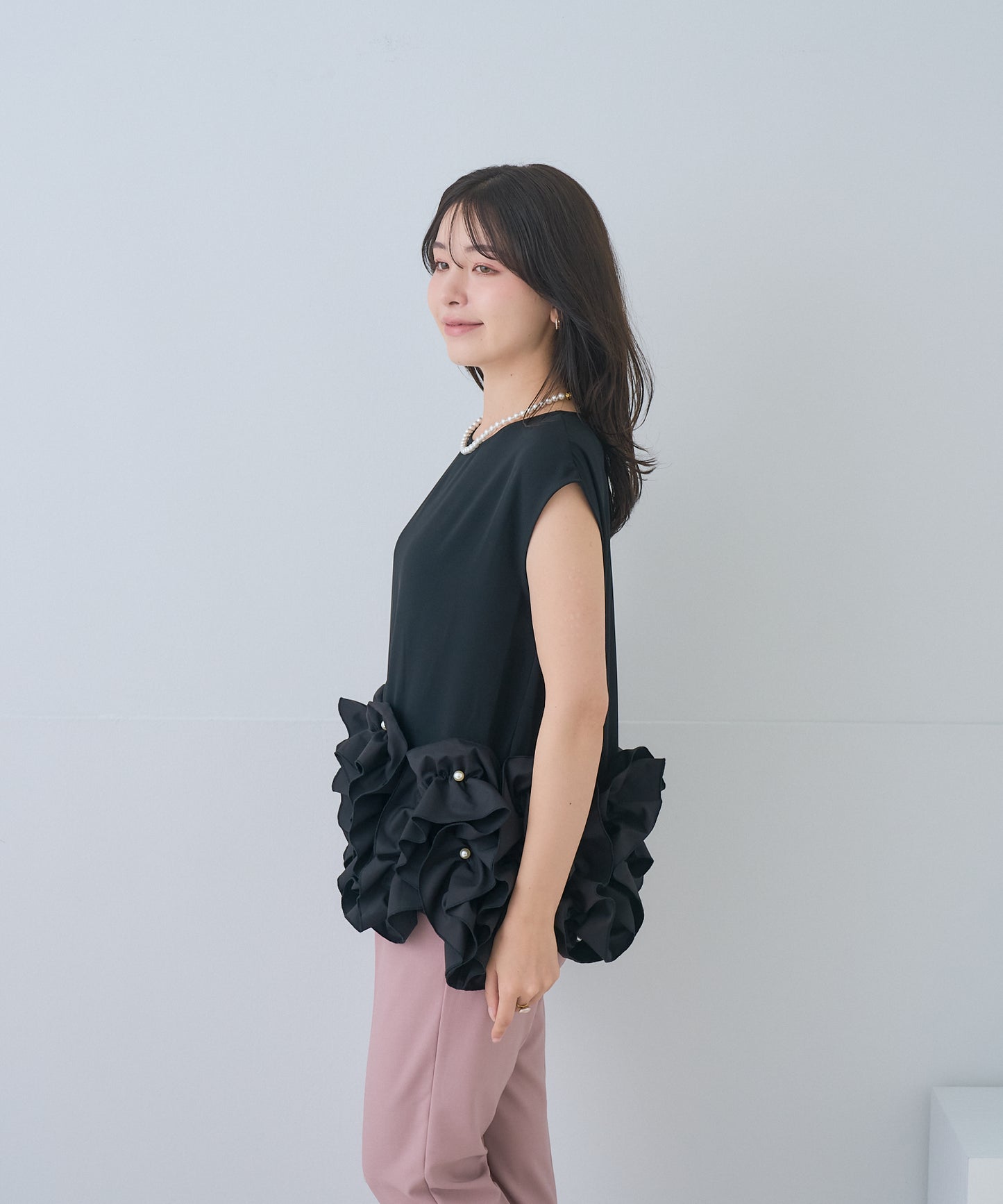 【5月17日(日)20時〜新発売】リュクスフリルパールトップス