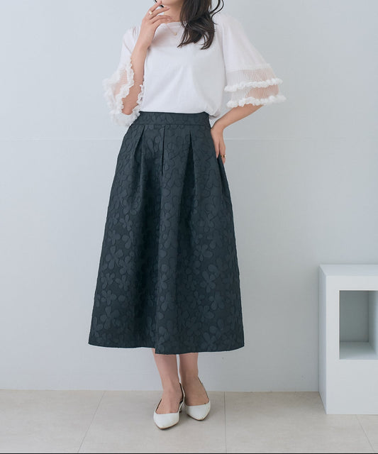 【5月17日(日)20時〜新発売】フラワーペタルシアースリーブトップス