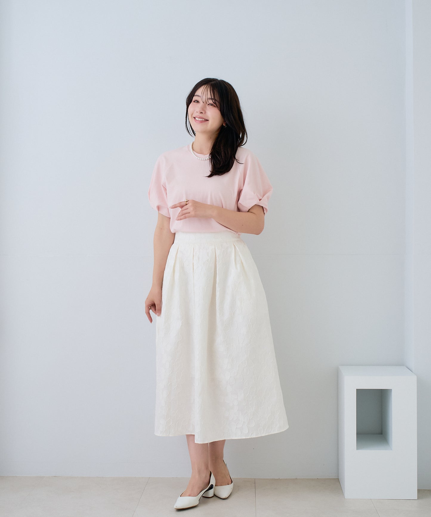 【5月24日(日)20時〜新発売】フラワージャガードボリュームスカート