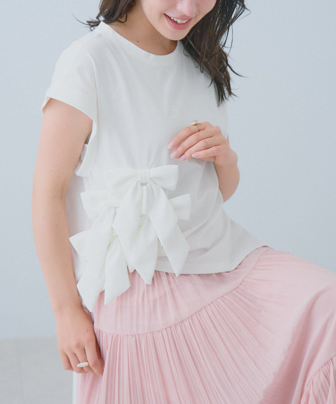 【5月31日(日)20時〜再入荷】メニーリボンデザイントップス