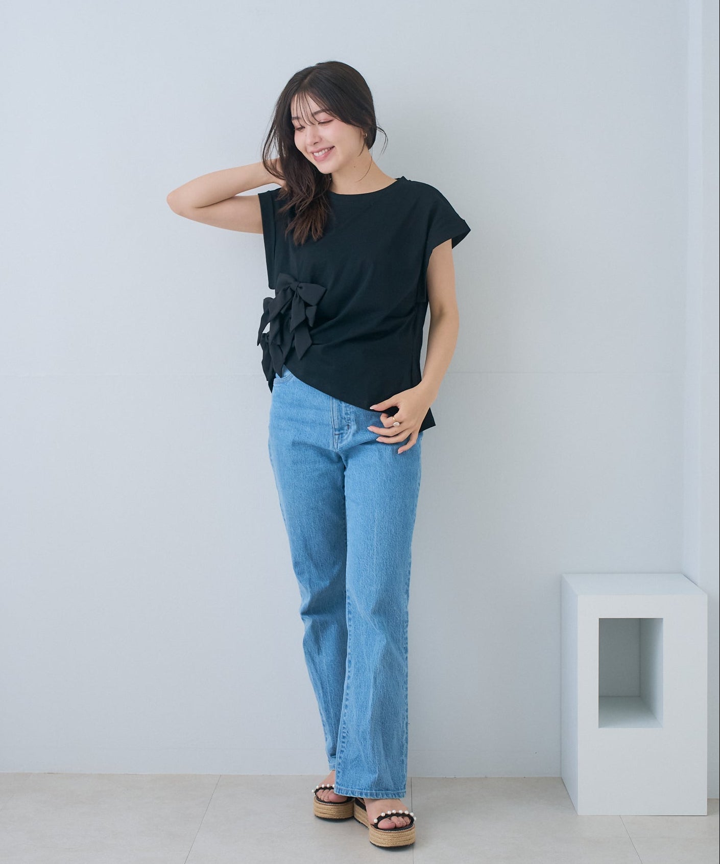 【5月31日(日)20時〜再入荷】メニーリボンデザイントップス