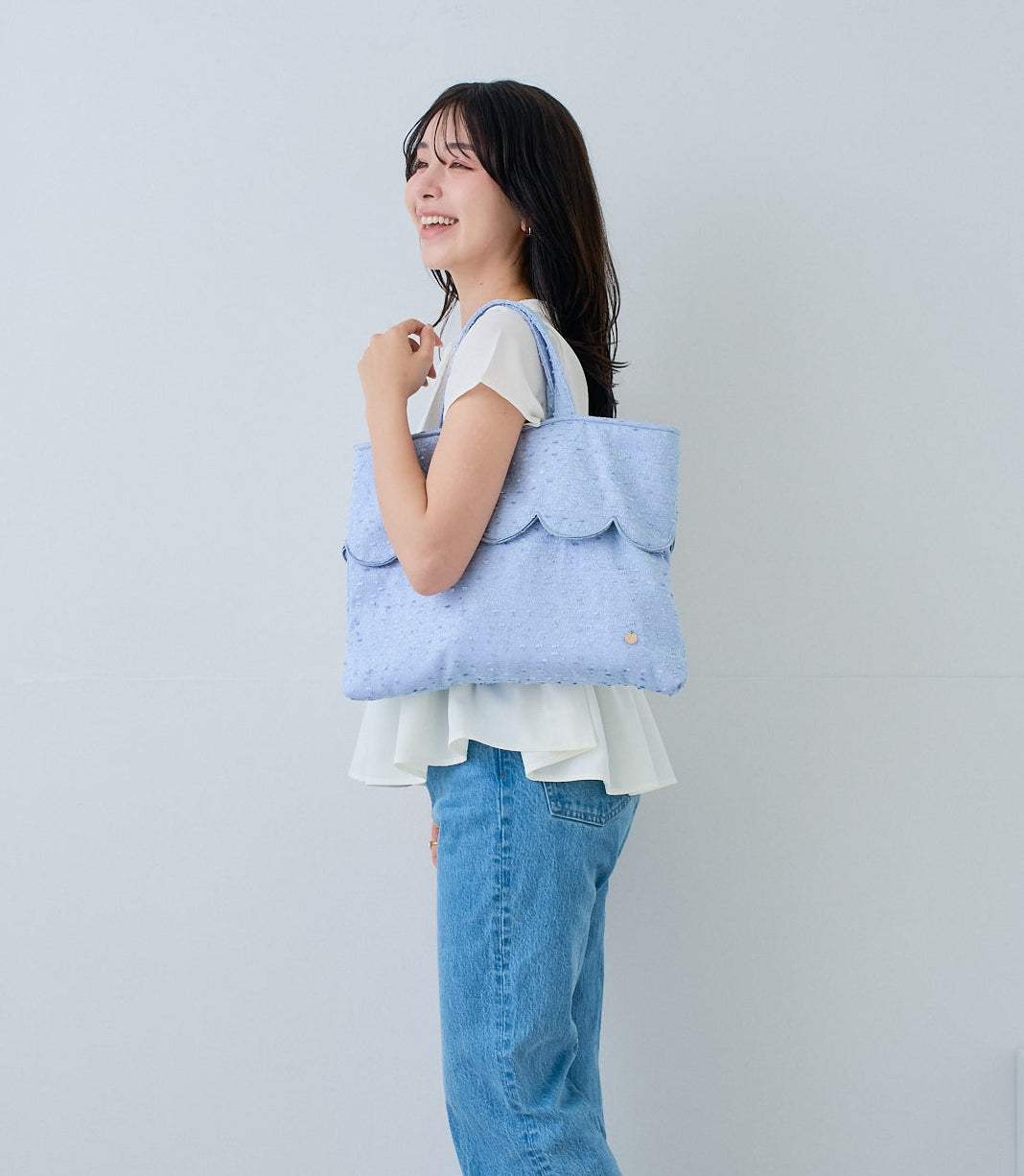 【7月12日(日)20時〜新発売】スカラップツイードトート