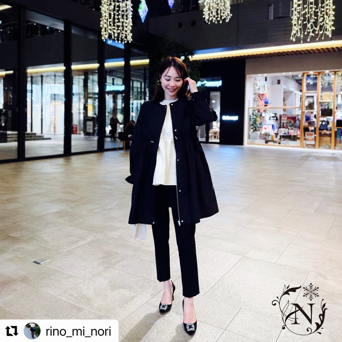 ギャザーフリルドローストコート