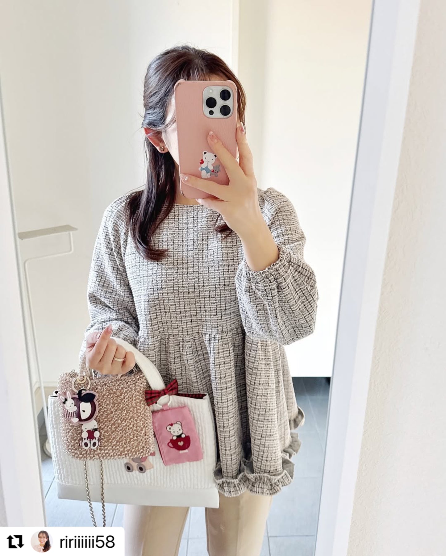 【11月9日(日)20時〜新発売】クラシカルリボンツイードトップス