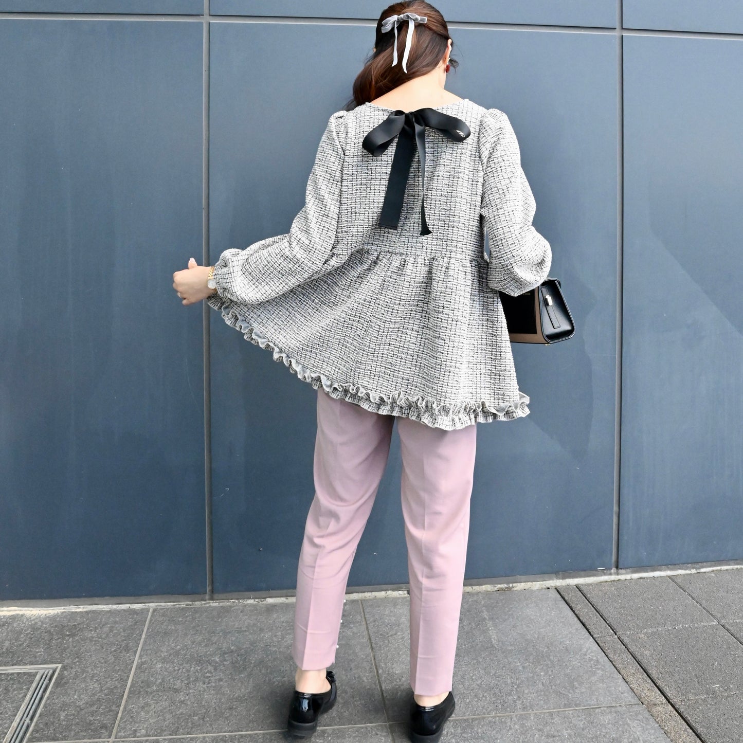 【11月9日(日)20時〜新発売】クラシカルリボンツイードトップス