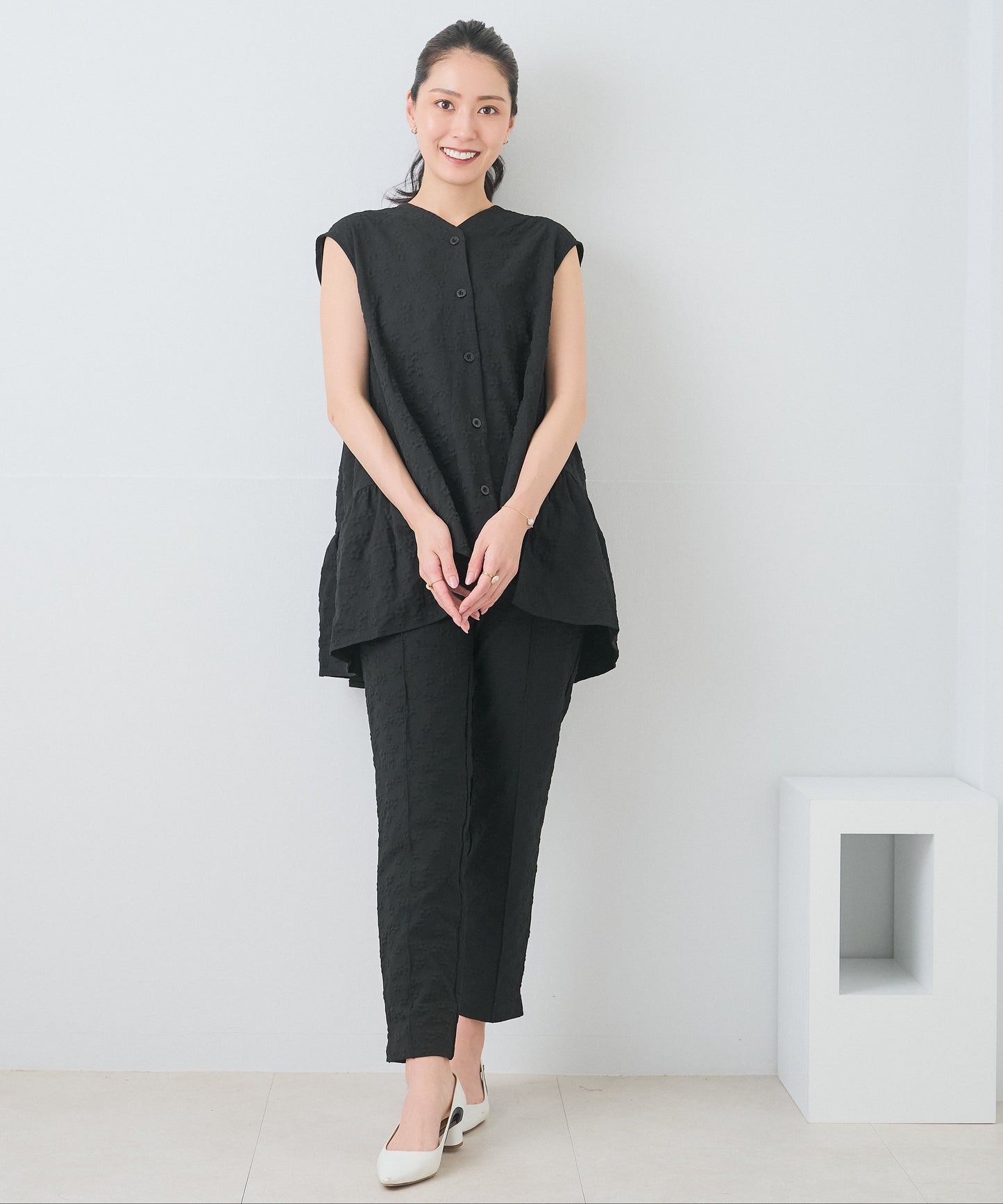 【8月5日(水)20時〜新発売】ブルームエンボスコンフォートパンツ/セットアップ対応アイテム