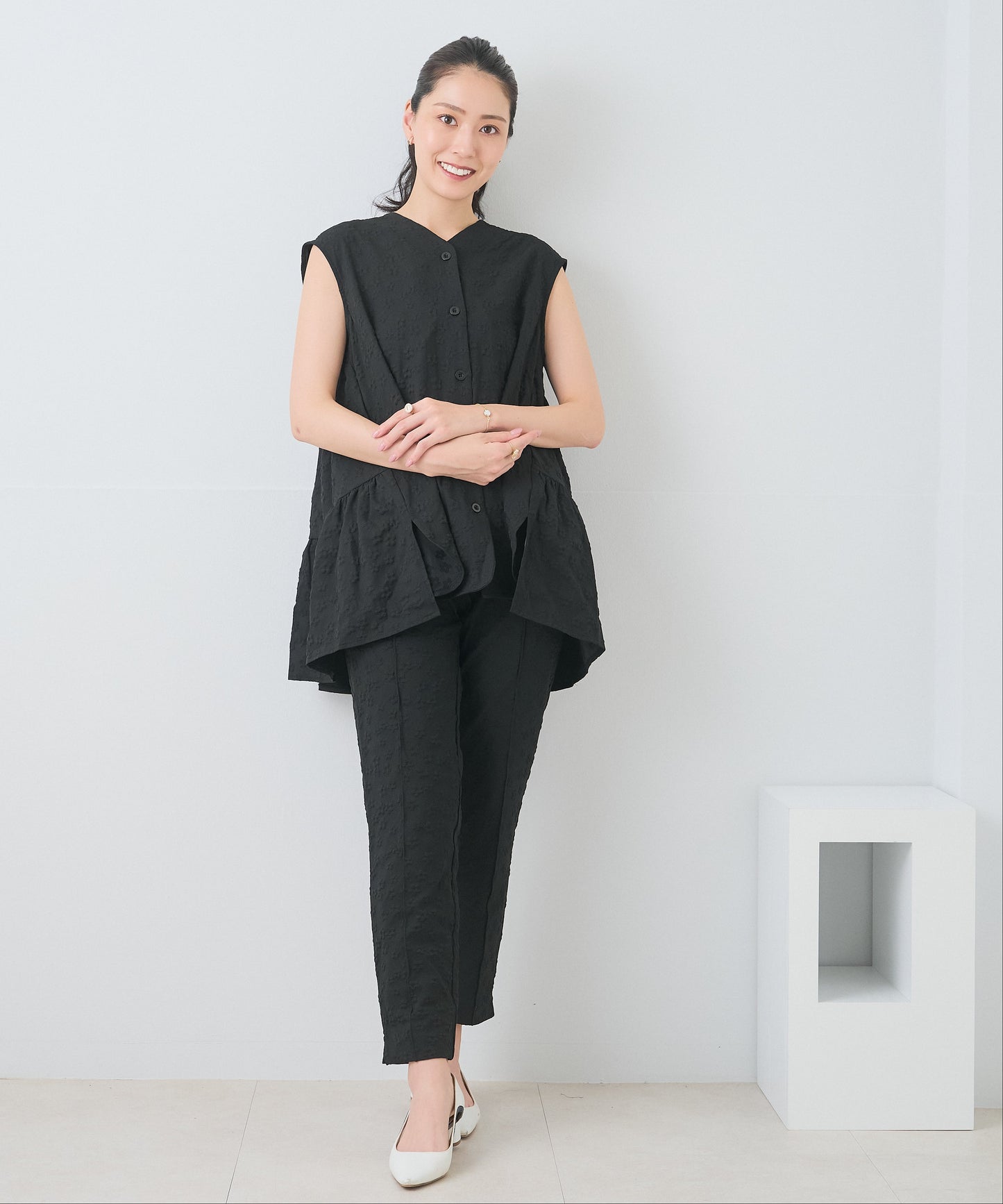 【8月5日(水)20時〜新発売】ブルームエンボスコンフォートパンツ/セットアップ対応アイテム