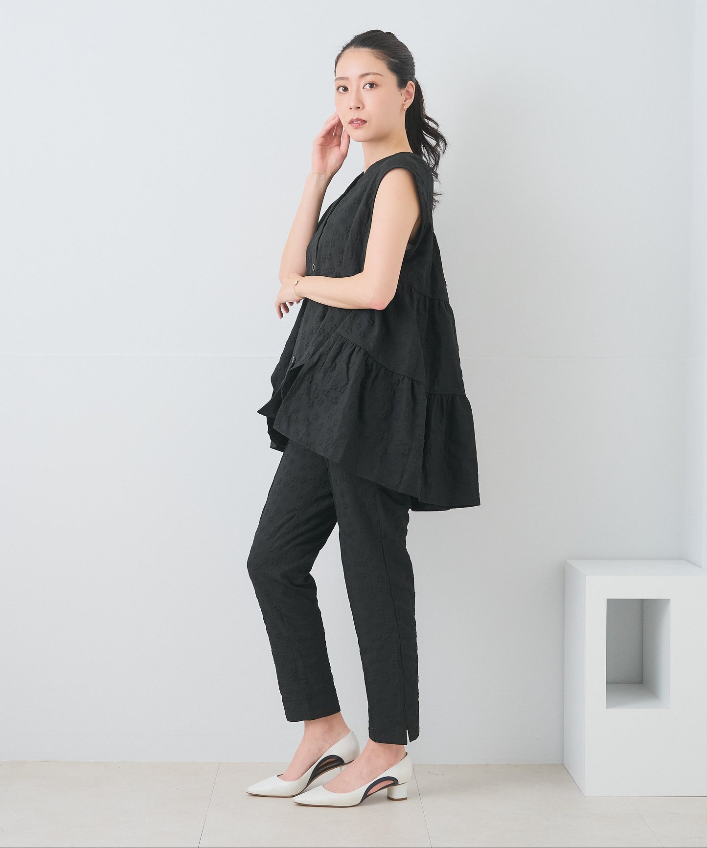 【8月5日(水)20時〜新発売】ブルームエンボスコンフォートパンツ/セットアップ対応アイテム