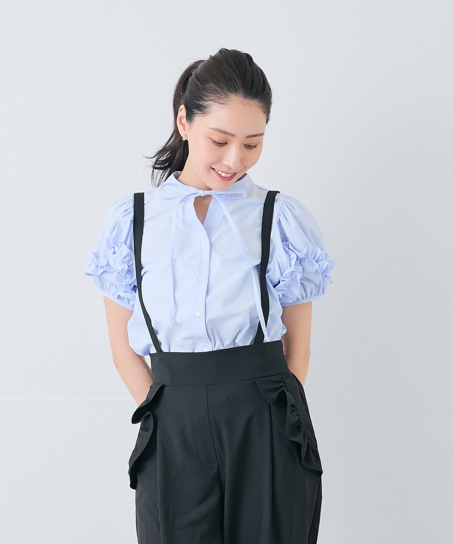 【8月5日(水)20時〜新発売】ホイップフリルボウタイブラウス