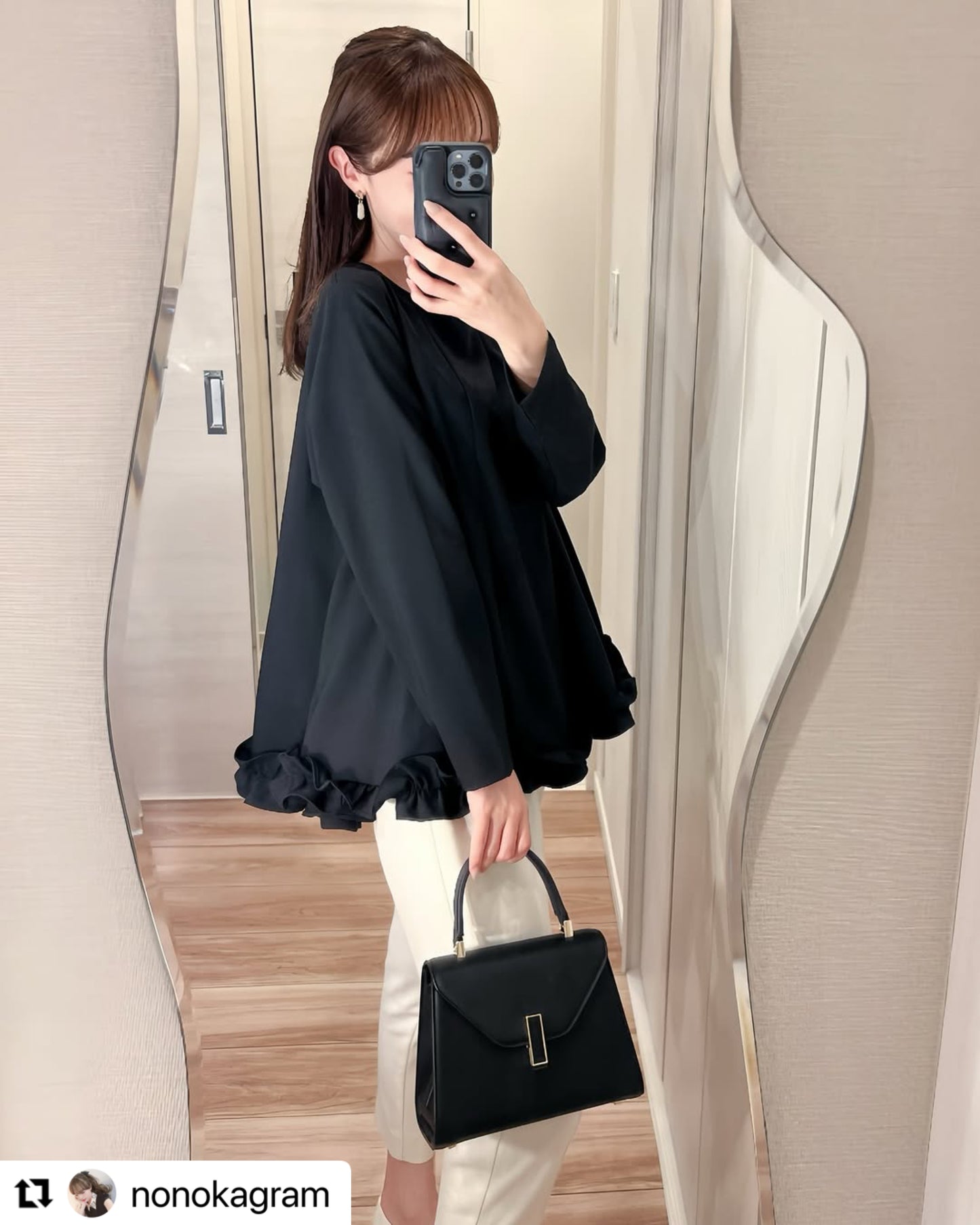 【3月23日(日)20時〜再再再再入荷】バックリボンフリルフレアトップス