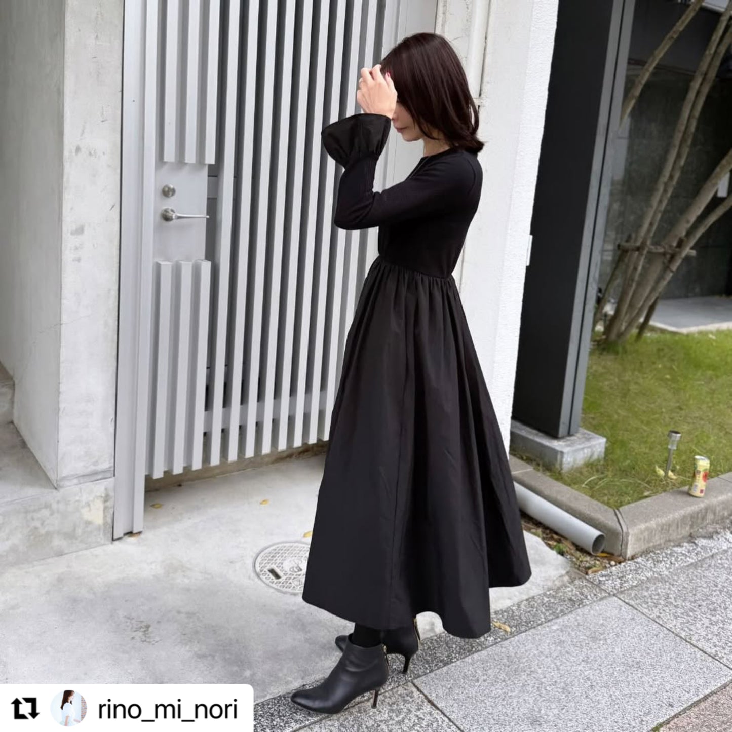 【11月9日(日)20時〜新発売】タフタフレアスリーブワンピース