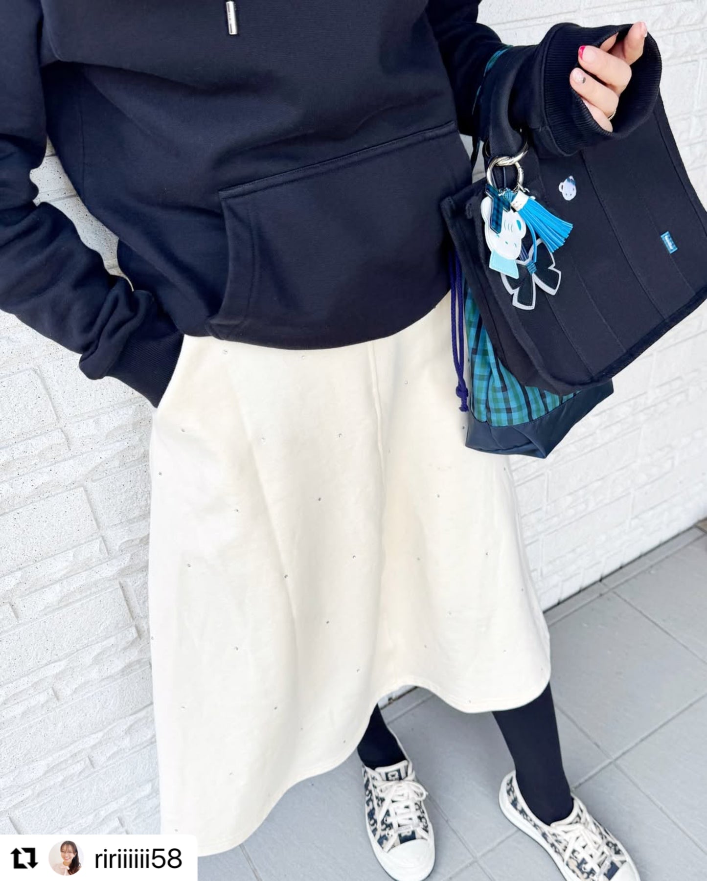 ラインストーンミストスカート