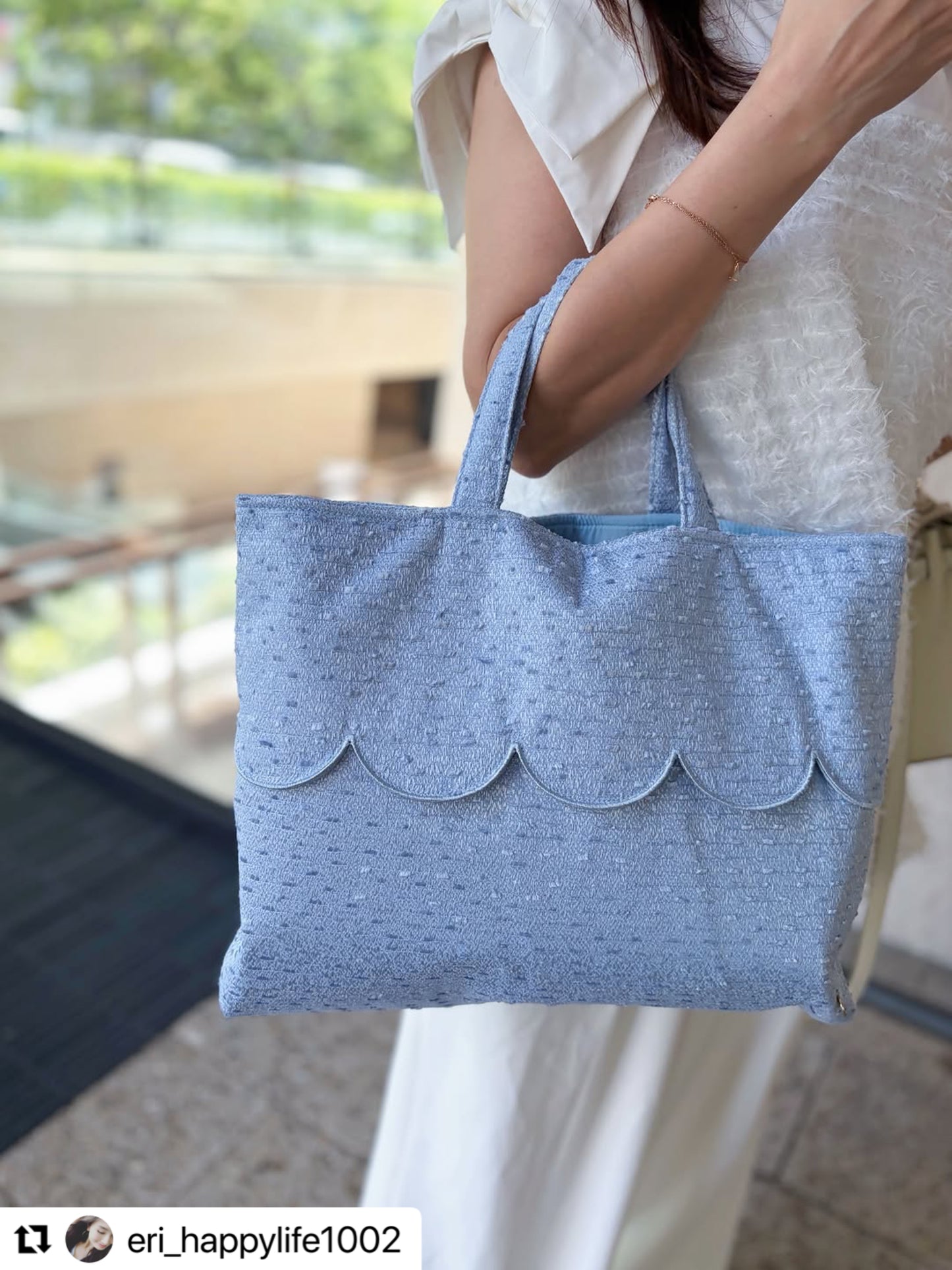 【7月12日(日)20時〜新発売】スカラップツイードトート