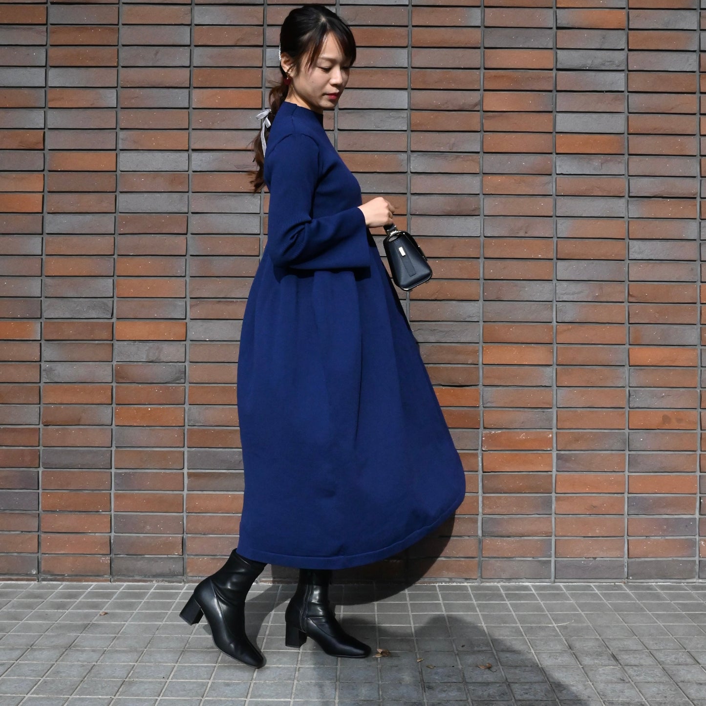 【11月9日(日)20時〜新発売】フレアスリーブダイバーニットワンピース