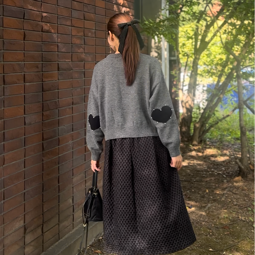 【11月9日(日)20時〜新発売】エルボーハートパールニット