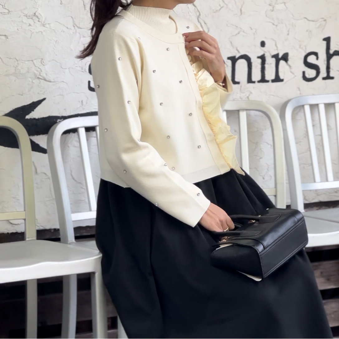 【11月9日(日)20時〜新発売】ジュエルフリルカーディガン