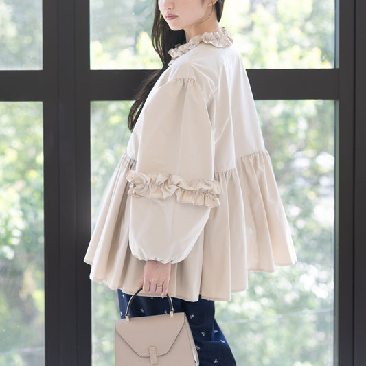 【8月22日(金)13時〜新発売】シャカシャカフリルブルゾン