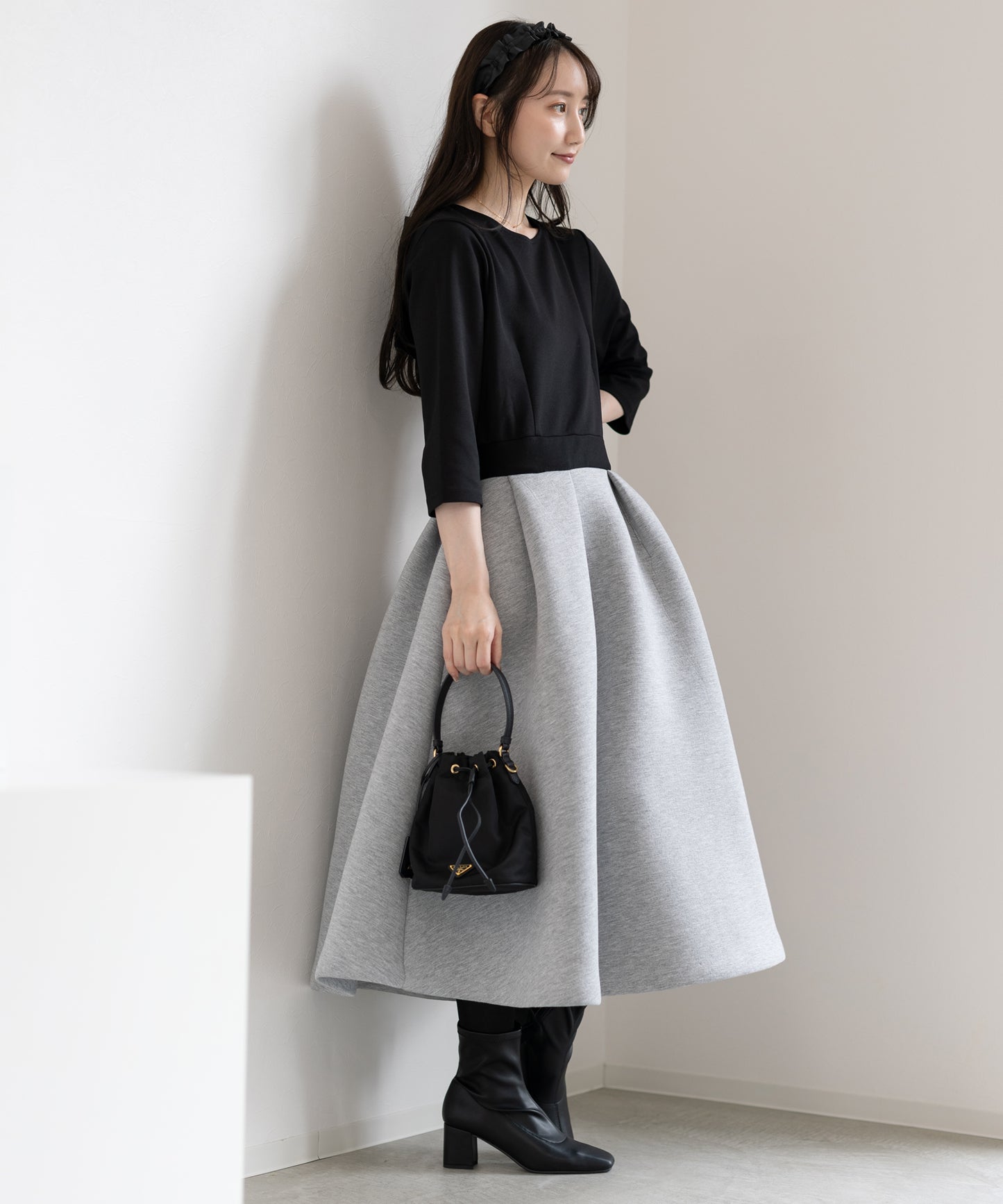 【今季第４弾予約販売中/12月中旬発送】バックリボンワンピース予約販売