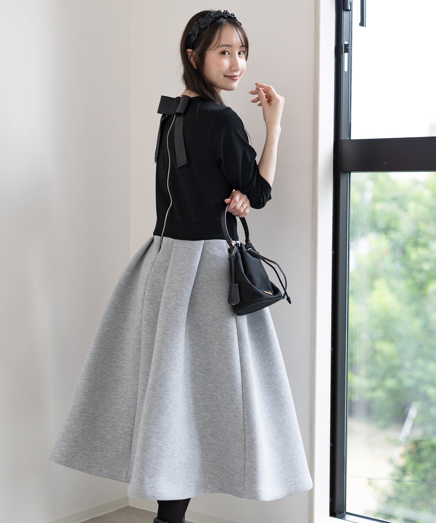 【今季第４弾予約販売中/12月中旬発送】バックリボンワンピース予約販売