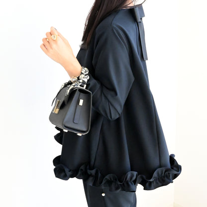 【9月5日(金)13時〜再再再再再入荷】バックリボンフリルフレアトップス