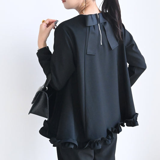 【9月5日(金)13時〜再再再再再入荷】バックリボンフリルフレアトップス