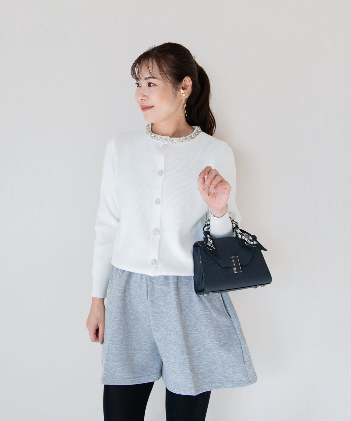 【10月18日(日)20時〜新発売】ジュエルネックニットカーディガン