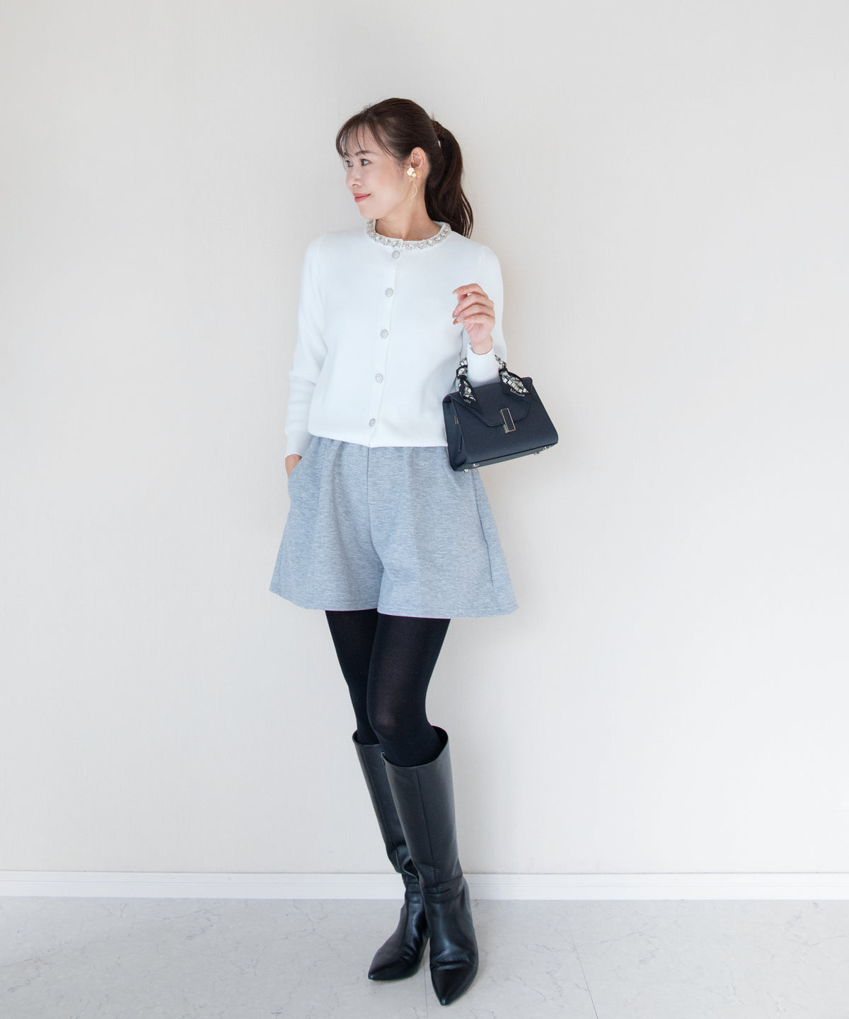 【10月18日(日)20時〜新発売】ジュエルネックニットカーディガン