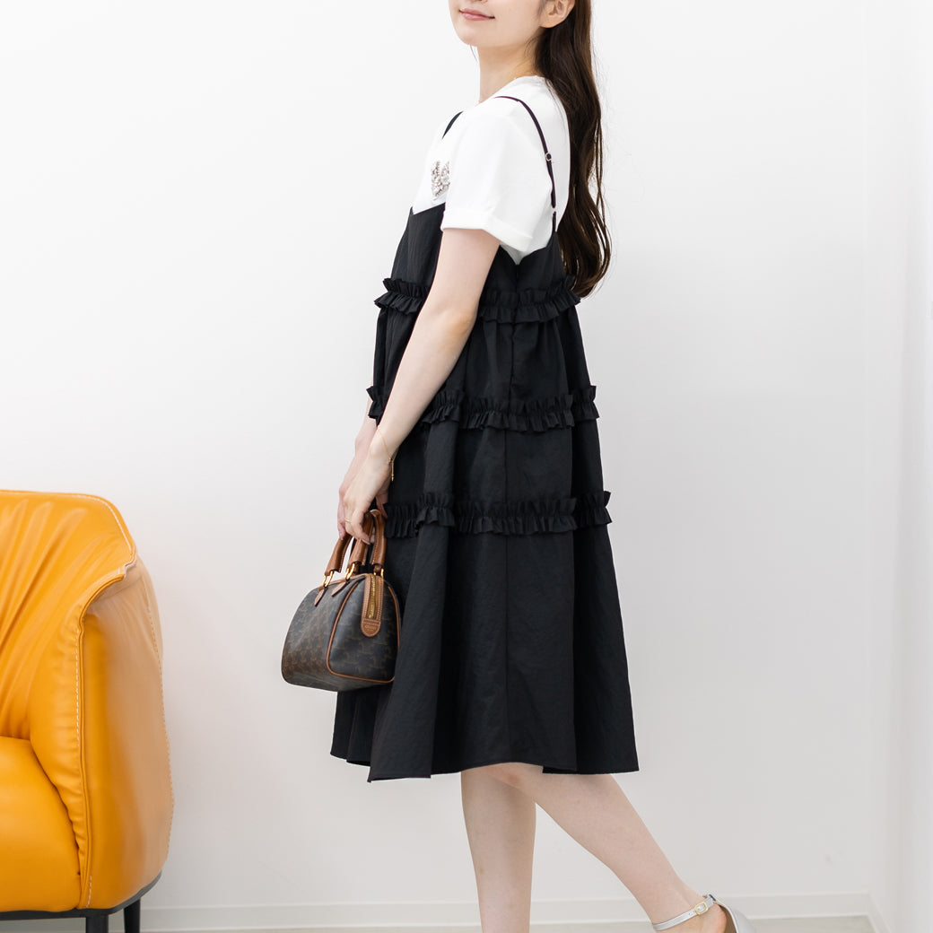 【7月13日(日)20時〜新発売】フリルラインギャザーワンピース