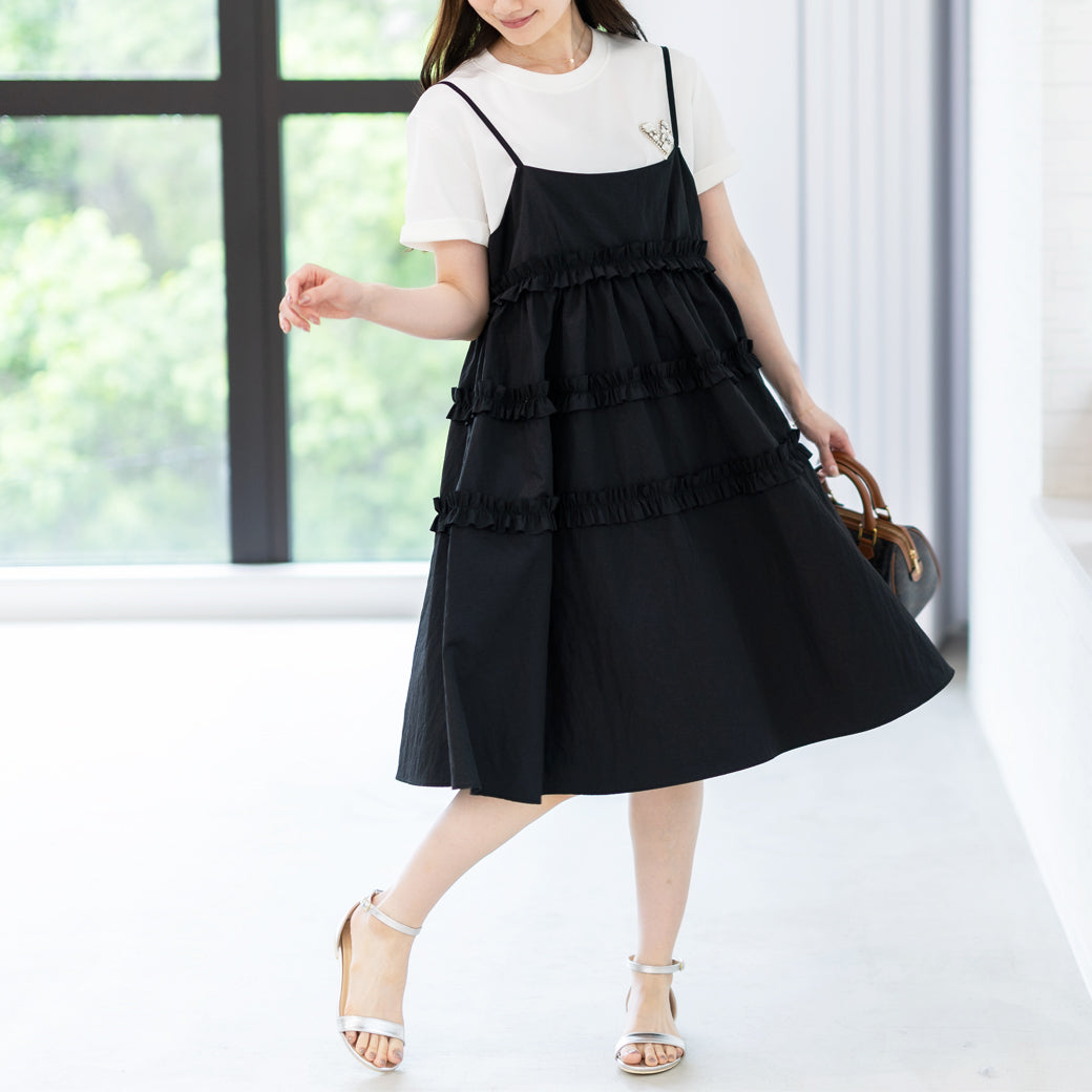 【7月13日(日)20時〜新発売】フリルラインギャザーワンピース