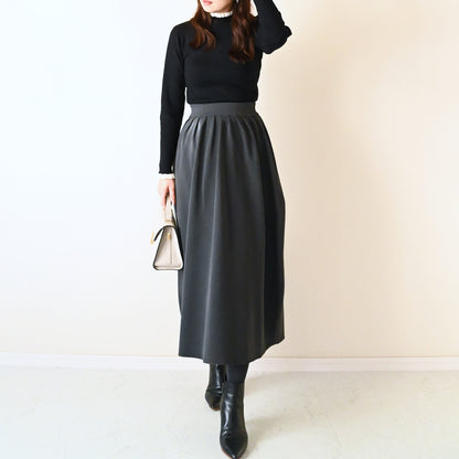 タックフレアダイバーニットスカート