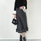 【12月5日(金)13時〜新発売】ミニドットフリルヘムニットスカート